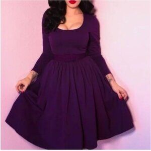 Vixen by Micheline Pitt Troublemaker Swing dress in purple